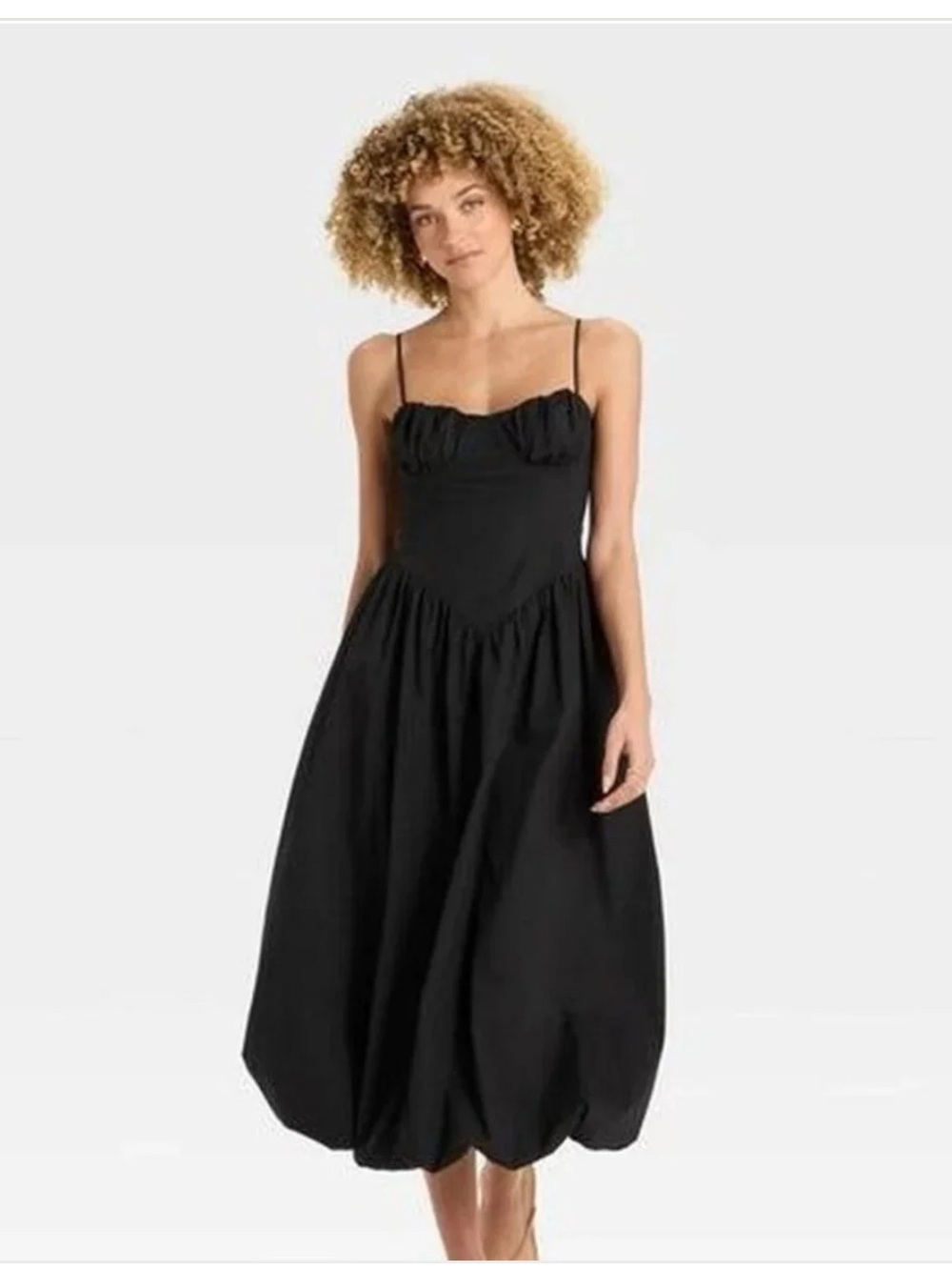 Future Collective Women's Corset Bubble Midi A Line Dress Size M NEW Milkmaid